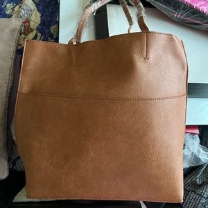 NEW tan tote bag from Francesca’s